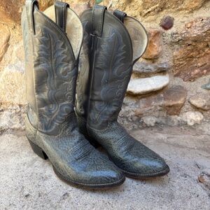 Vintage Justin Men’s  Leather Cowboy Boots - Size 8E
